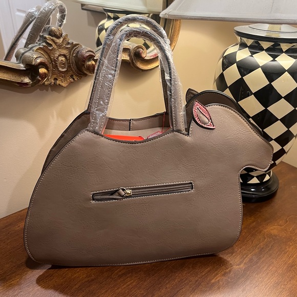 NWT Kitsch Darlings Satchel Purse w Strap Camel Animal Style - Picture 3 of 7
